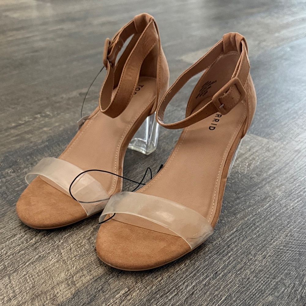 Tan Translucent Block Heels WW